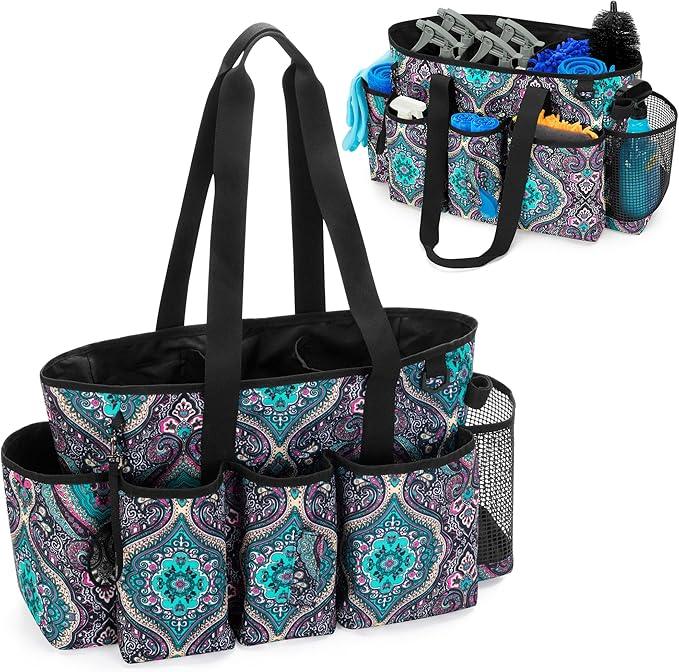 LoDrid Professional Cleaning Tote Caddy for Cleaning Supplies, Cleaning Bag Organizer with Dividers and Handle Strap for Housekeepers Work, Totem, (Bag Only) - NeatNest