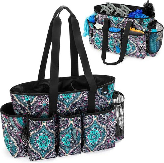 LoDrid Professional Cleaning Tote Caddy for Cleaning Supplies, Cleaning Bag Organizer with Dividers and Handle Strap for Housekeepers Work, Totem, (Bag Only) - NeatNest