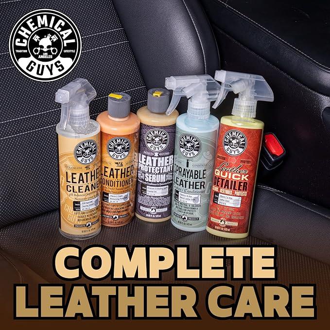 Chemical Guys SPI_208 Colorless and Odorless Leather Cleaner for Car Interiors, Furniture, Apparel, Boots, and More (Works on Natural, Synthetic, Pleather, Faux Leather and More), 128 fl oz (1 Gal) - NeatNest