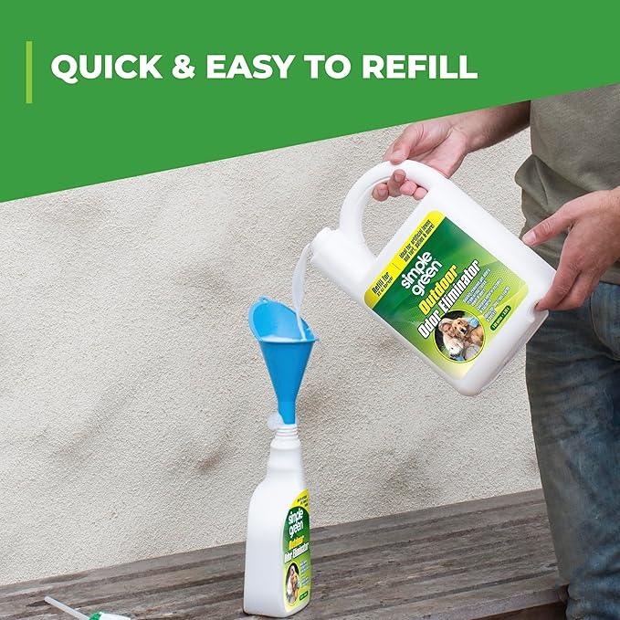 Simple Green Outdoor Odor Eliminator for Pets, Dogs, Ideal for Artificial Grass & Patio (32 oz Hose End Sprayer & 1 Gallon Refill) - NeatNest