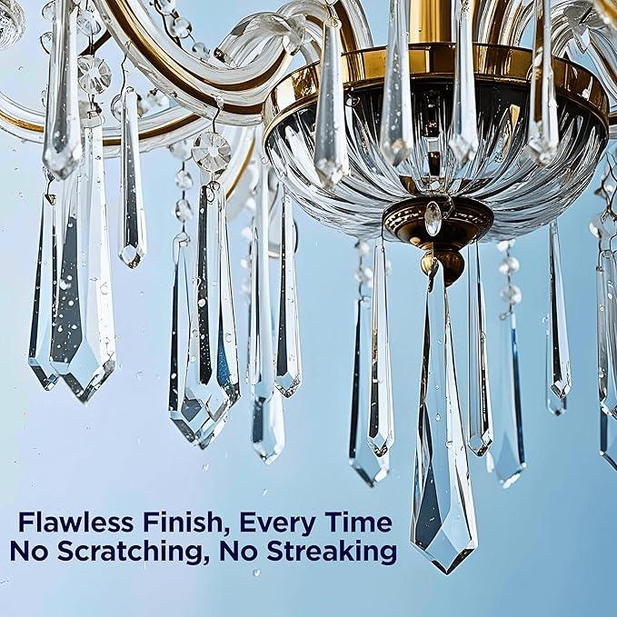 Sparkle Plenty Chandelier Cleaner Drip Dry Spray No Wipe - Dust Remover & Streak Free Glass Cleaner Spray for Chandeliers Crystals & Window Screen Surface - All Purpose Cleaning Supplies (32 oz) - NeatNest