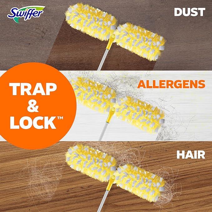 Swiffer Duster Kit with 6 ft Super Extendable Handle, Heavy Duty Starter Kit with 8 Refills - NeatNest