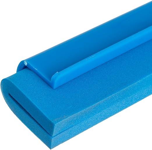 SPARTA 4156714 Plastic Floor Squeegee, Shower Squeegee With Double Foam For Window, Glass, Shower Door, Floor, Windshield, 18 Inches, Blue, (Pack of 6) - NeatNest