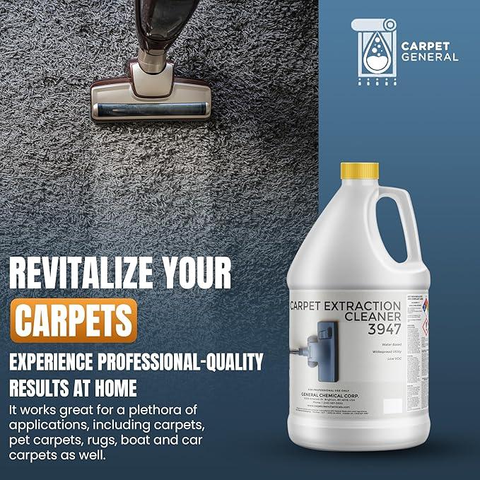 Carpet Extraction Cleaner - Water-Based Professional Deep Clean Carpet Cleaner Solution for Machine - Heavy Duty Stain Remover, Pet-Friendly, Ideal for Residential & Commercial Use - NeatNest