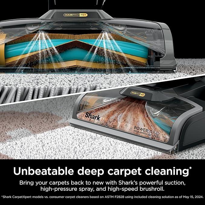 Shark Carpet Xpert Hair Pro with Stain Striker Upright Carpet, Area Rug & Upholstery Cleaner, Carpet Shampooer, 5 Tools, Navy, EX304 - NeatNest