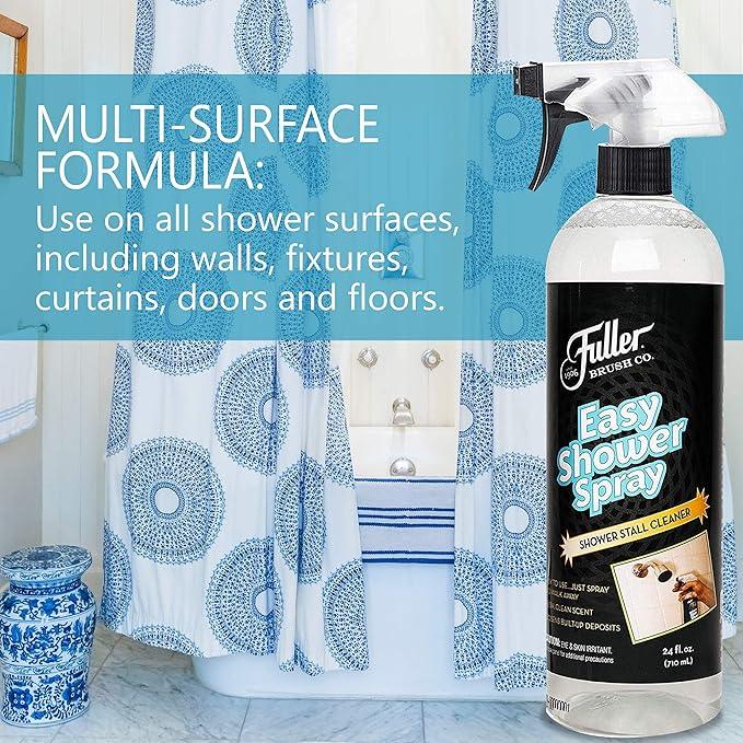 Fuller Brush Easy Shower Spray - No Scrub Shower Cleaner - Multi Surface Formula Keeps Surfaces Clean From Dirt, Soap Scum and Hard Water Stain Build Up Perfect for Shower Floors Walls (Pack of 6) - NeatNest