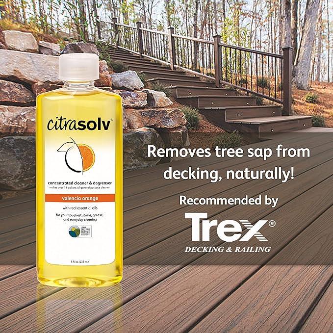 Citra Solv Concentrated Cleaner & Degreaser, Deodorizer, Home & Outdoor, Adhesive Remover, Paint Thinner, Natural Orange Oil, Valencia Orange 8 Fl Oz - NeatNest