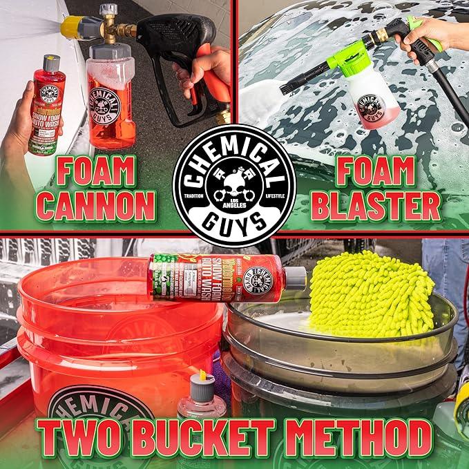 Chemical Guys CWS20816 Watermelon Snow Foam Car Wash Soap, (Works with Foam Cannons or Bucket Washes) Safe for Cars, Trucks, Motorcycles, RVs & More, 16 fl oz, Watermelon Scent - NeatNest