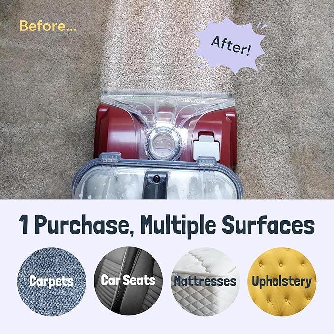Sunny & Honey Carpet Cleaner Solution - 32 Fl Oz, Light Lavender - Deep Stain Remover & Odor Deodorizer - Pet Carpet Cleaner & Rug Shampoo - NeatNest