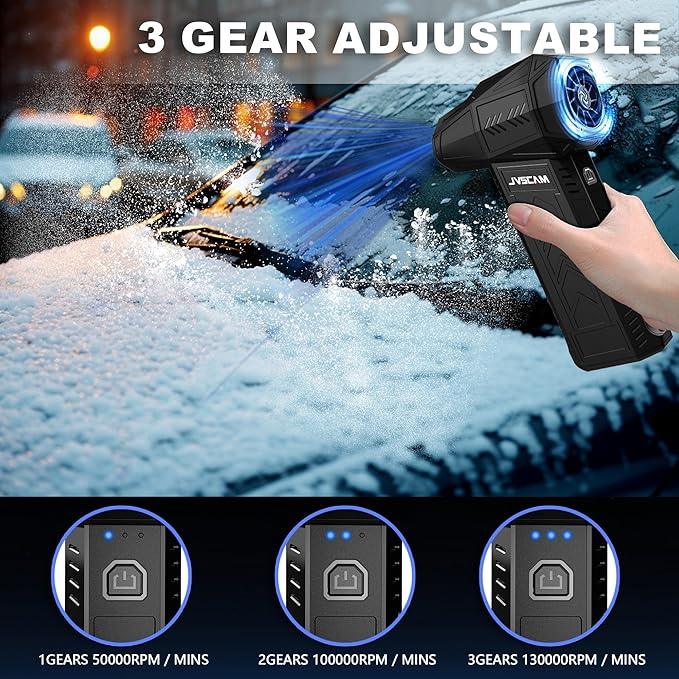 Compressed Air Duster - 180,000 RPM Electric Air Duster - with Brushless Motor, 3-Gear Adjustable Air Duster - for Keyboard, PC, Car, Air Bed, and Home Cleaning (X11) - NeatNest