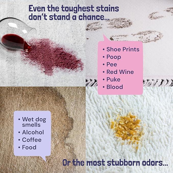 Sunny & Honey Carpet Cleaner Solution - 32 Fl Oz, Light Lavender - Deep Stain Remover & Odor Deodorizer - Pet Carpet Cleaner & Rug Shampoo - NeatNest