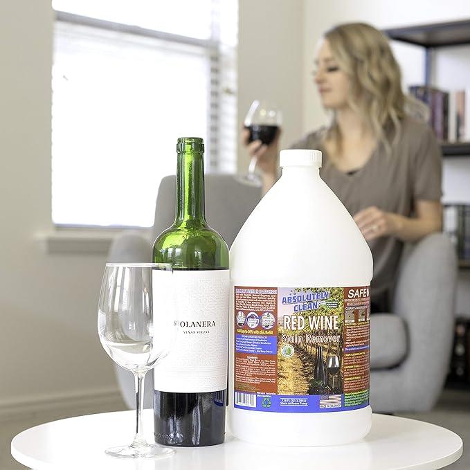 Amazing Red Wine Stain Remover – Natural Enzymes Eliminate Wine Stains Fast - Cleans Carpet, Upholstery, Clothing, Table Cloth & More - USA Made - NeatNest