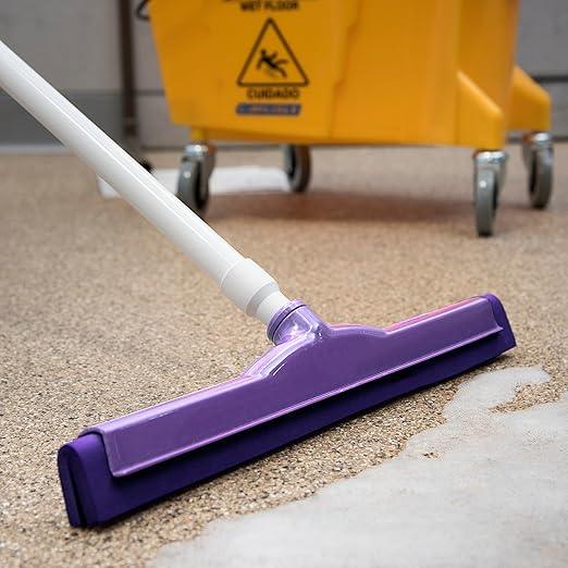 SPARTA 4156768 Plastic Double Foam Squeegee, Commercial Squeegee With Durable Contruction For Cleaning, Commercial, Residential, 18 Inches, Purple, (Pack of 6) - NeatNest