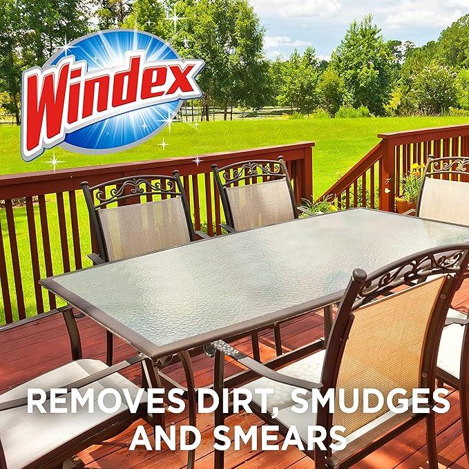 Windex Outdoor Window and Glass Cleaner for Hose Ammonia Free, Concentrated Formula for Deep Outdoor Clean, Patio Cleaner, Compatible With All Hoses, 32 Fl Oz (Pack of 2) - NeatNest