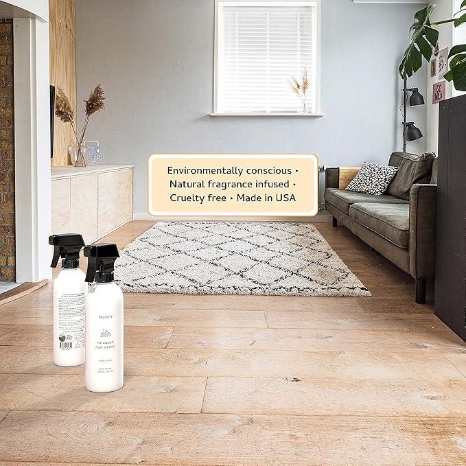 Begley's Hardwood Floor Cleaner Spray - Hard Wood Floor Cleaner for Mopping - Citrus Scent Hardwood Cleaner - 24oz & 64oz Refill Set - NeatNest